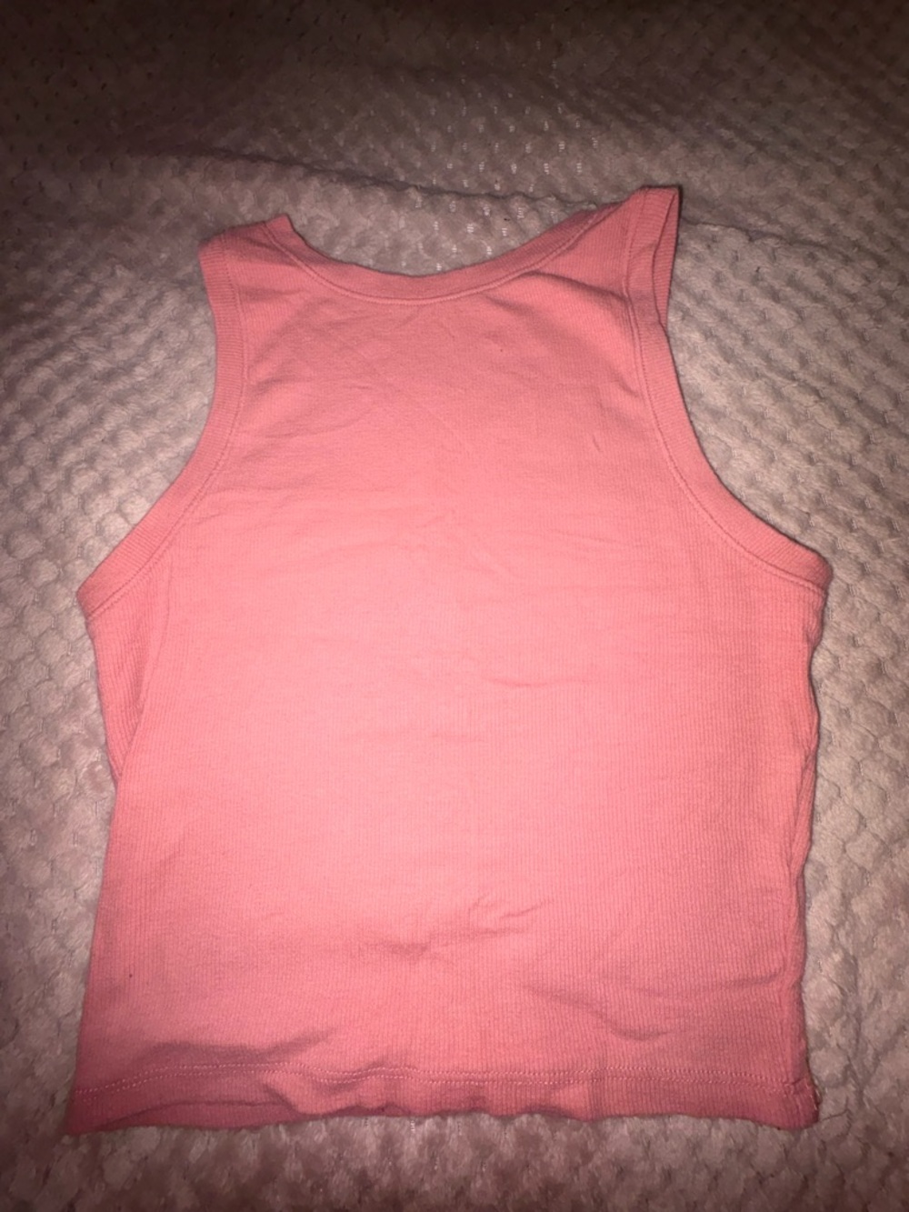 Hollister Coral Pink Ribbed Tank Top
